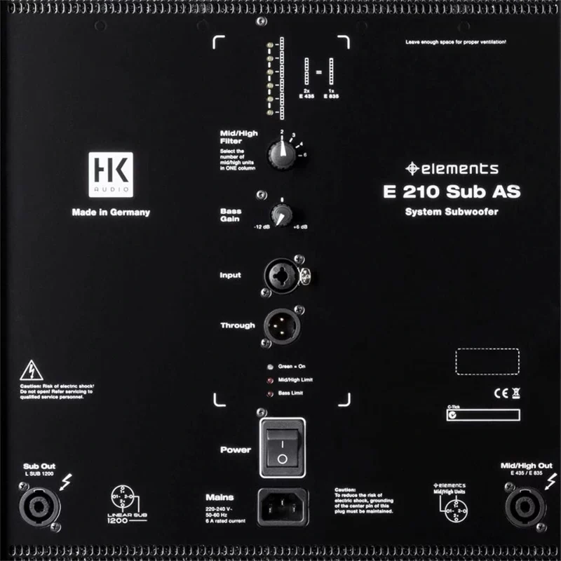 HK AUDIO E 210 SUB AS ลำโพงซับวูฟเฟอร์ 2 x 10 นิ้ว 2 x 1,200 วัตต์ มีแอมป์ Class D ในตัว - Image 4