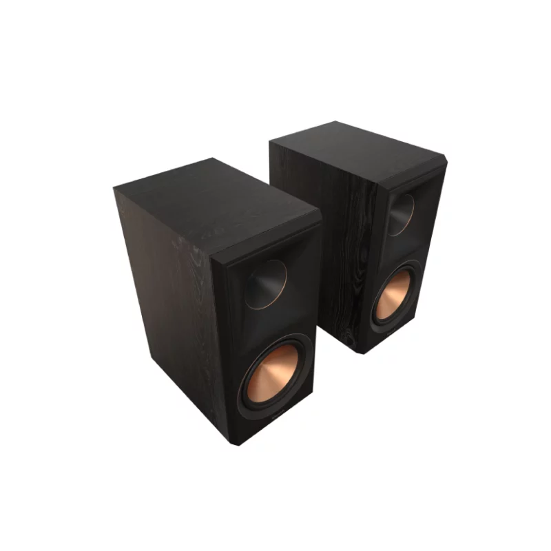Black Klipsch RP-600M II BOOKSHELF Speaker side without Grille
