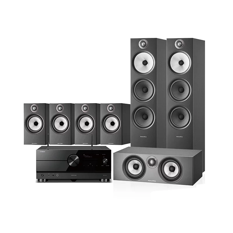 YAMAHA RX-A4A + B&W 607 S2 + 607 S2 + HTM6 S2
