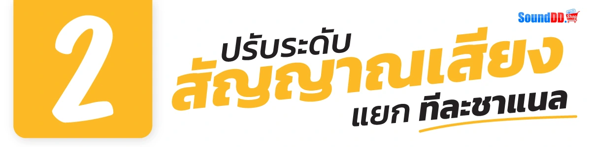 ปรับระดับสัญญาณเสียง