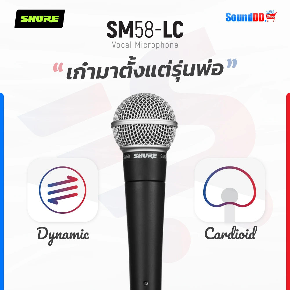 ไมค์สาย SHURE SM58-LC