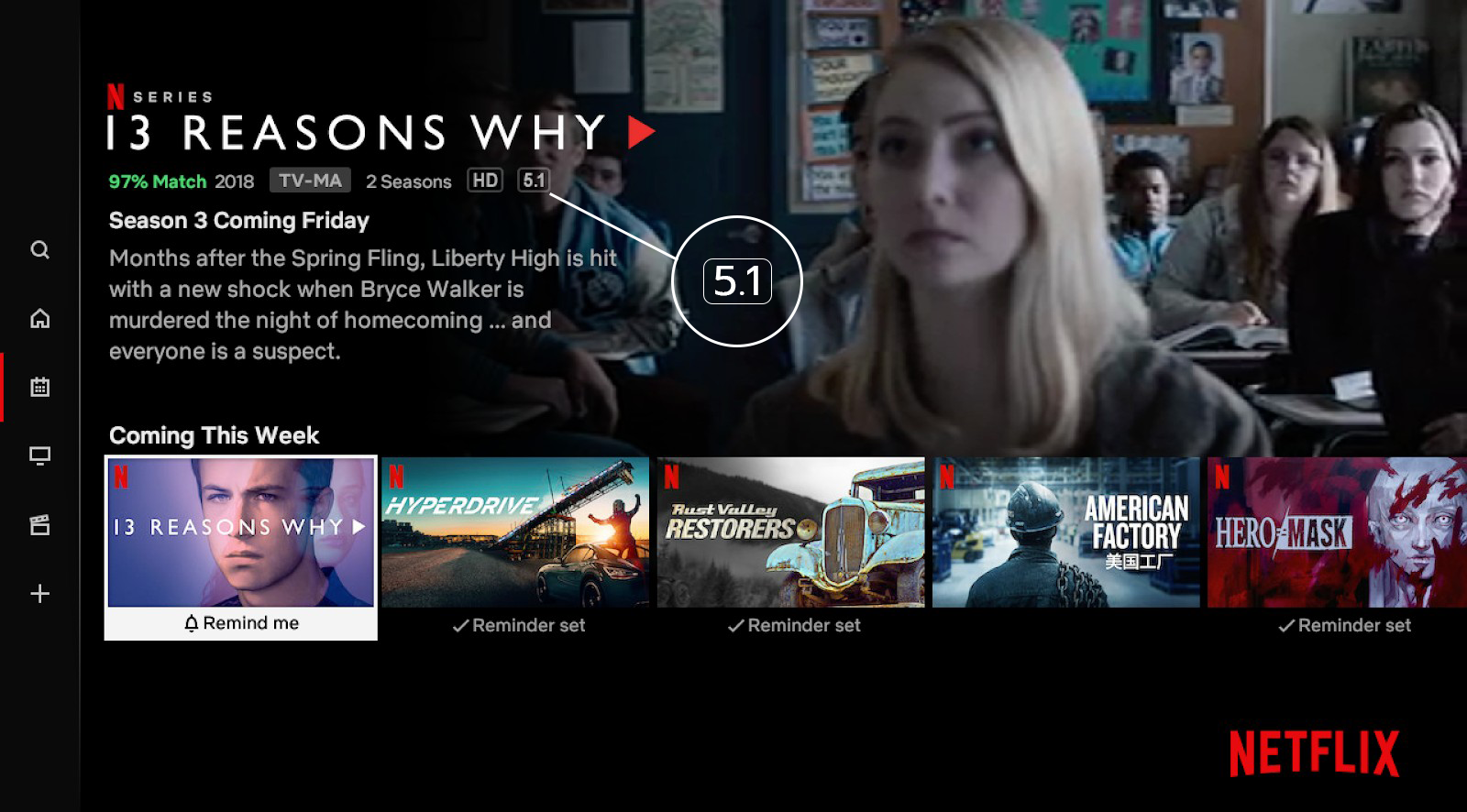 Netflix และ ระบบเสียงรอบทิศทาง 5.1