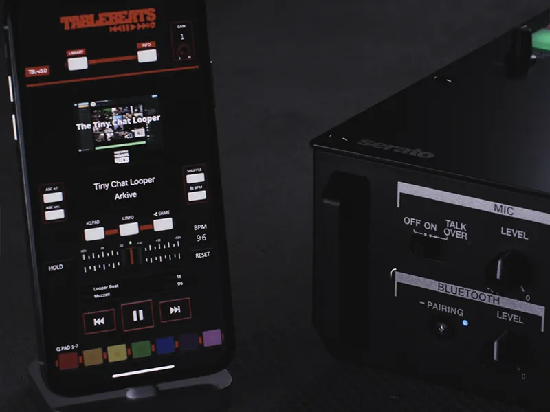 Bluetooth input: Wirelessly add audio from your phone