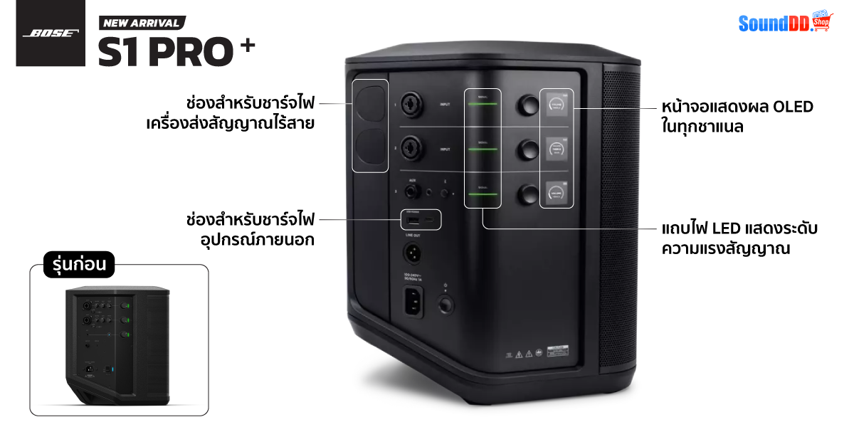 การควบคุม Bose S1 Pro Plus