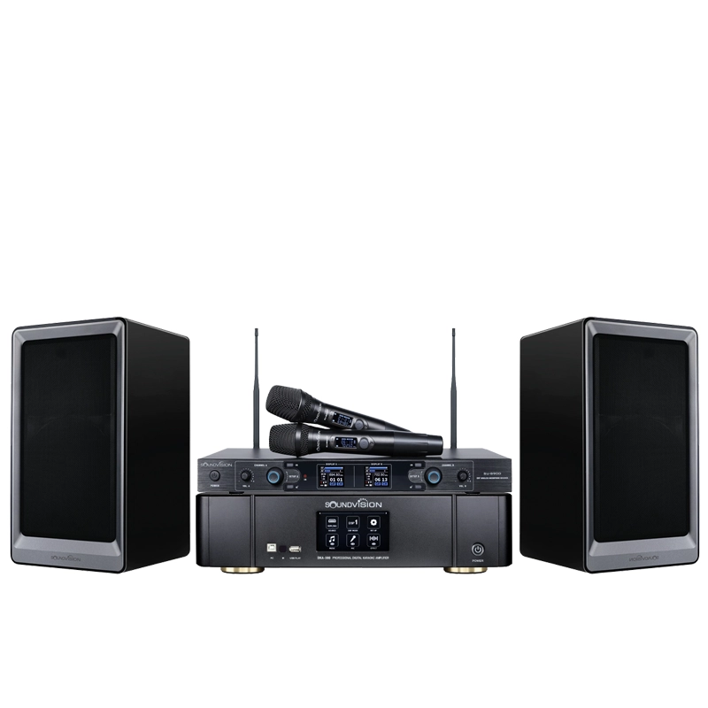 ชุดคาราโอเกะ SOUNDVISION (ลำโพง KS-803 แอมป์ DKA-900 ไมค์ลอย SU-890D-II/HT)