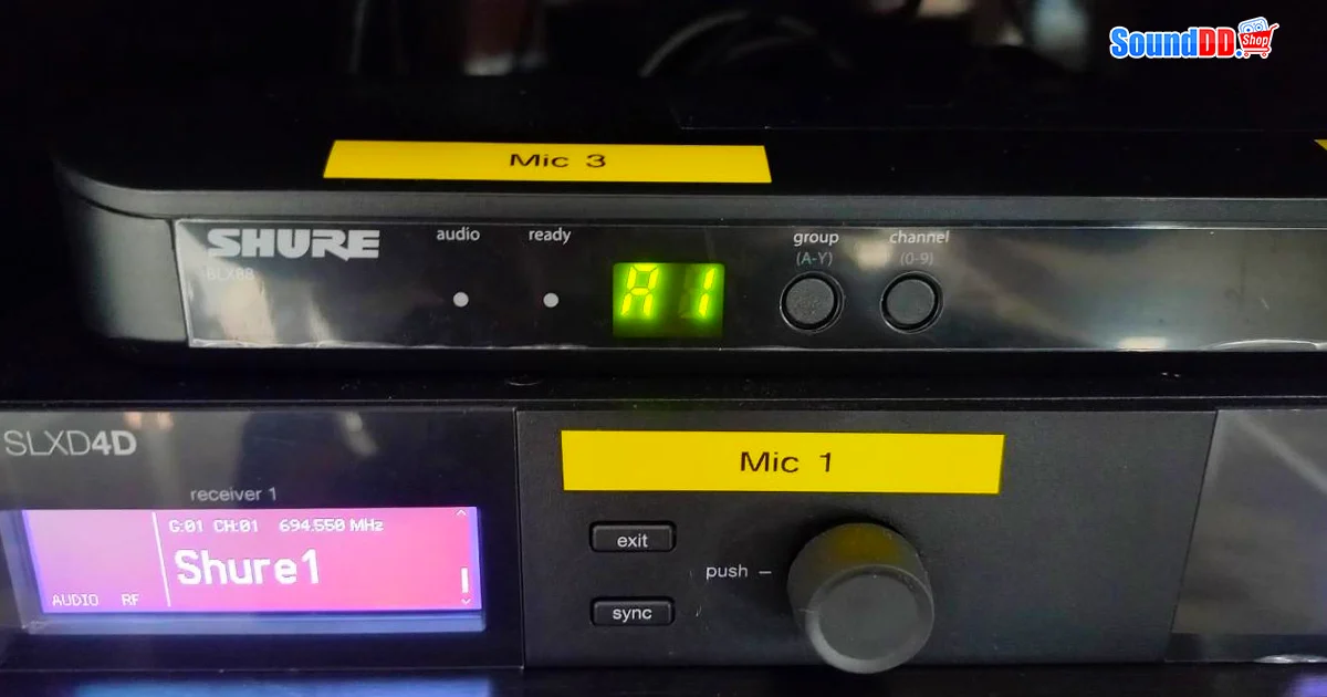 Shure เครื่องรับสัญญาณไมโครโฟนไร้สาย SHURE SLXD24DA/SM58-M55