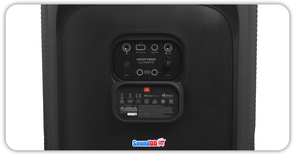 PartyBox-Ultimate มี Mic Dual & Guitar Inputs