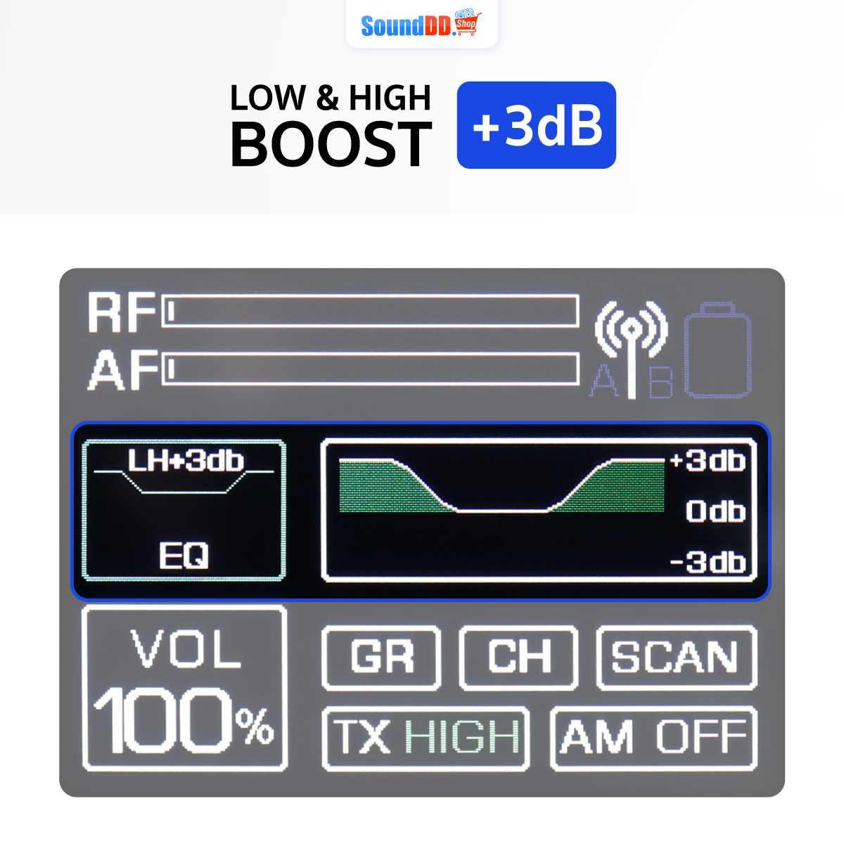 Low&High Boost +3dB
