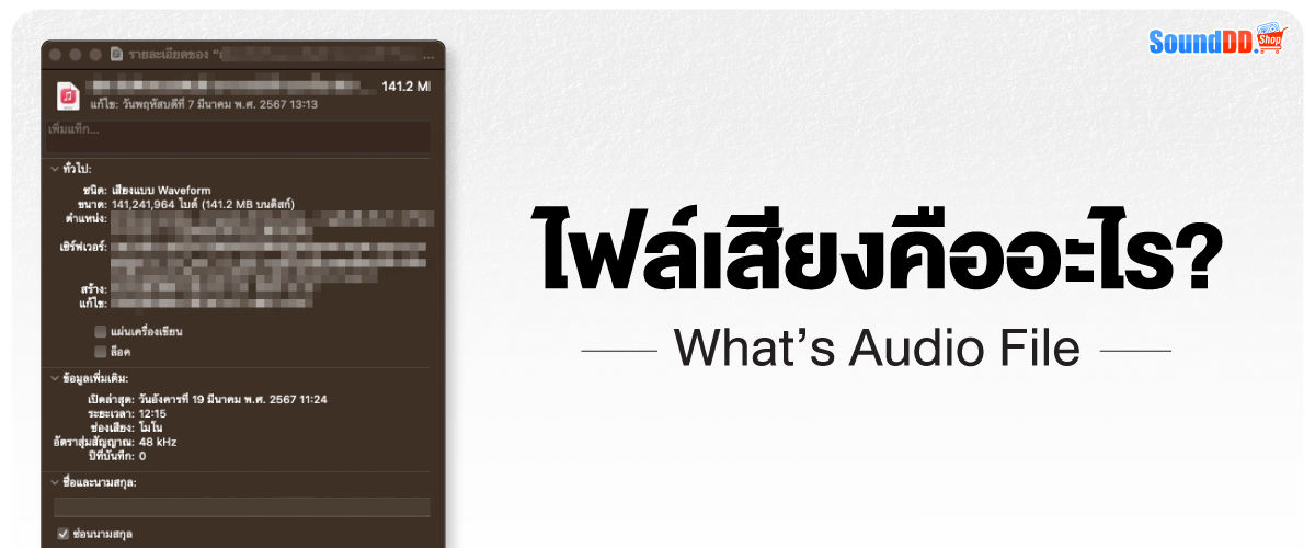 ไฟล์เสียงคืออะไร?