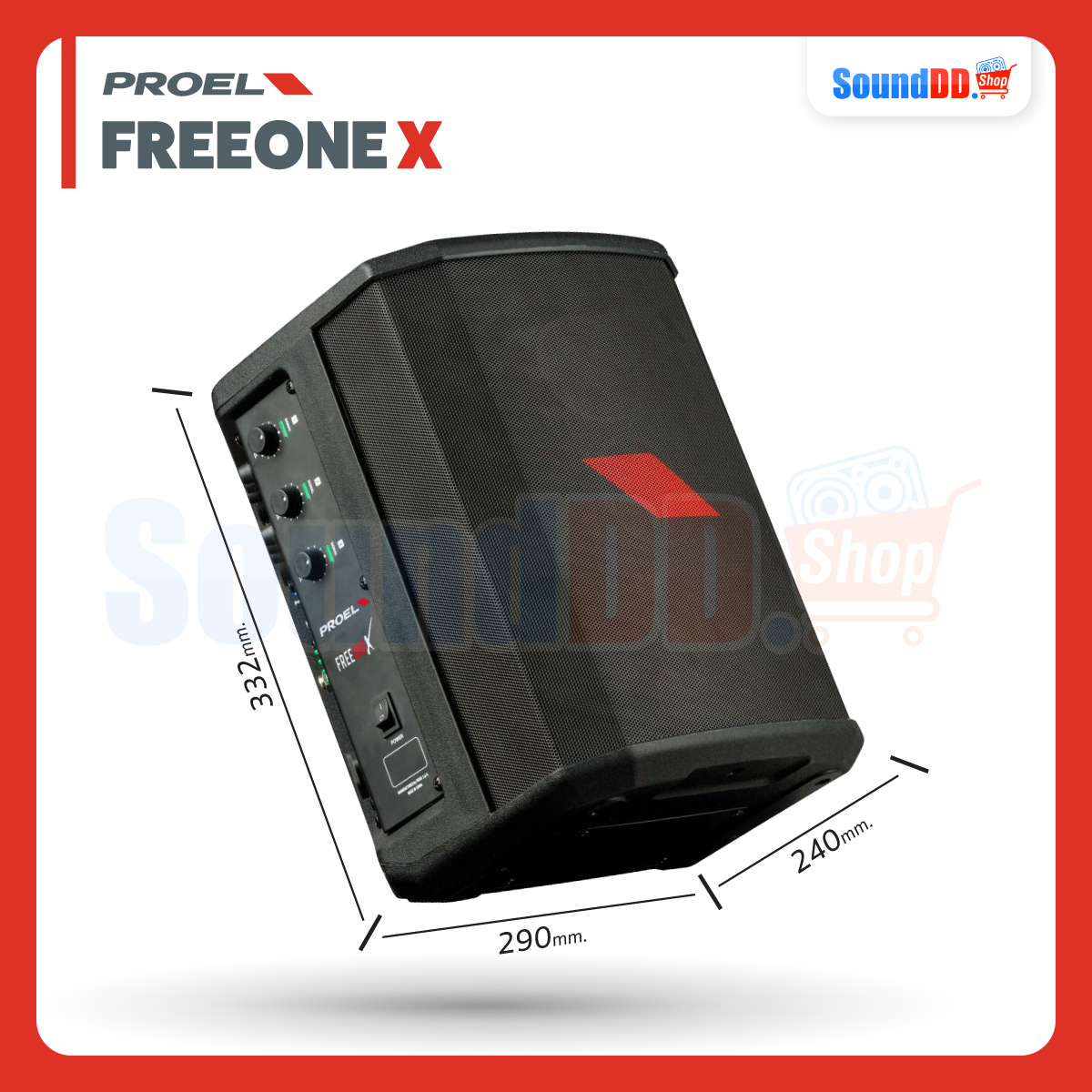 ขนาดลำโพง PROEL FreeOneX