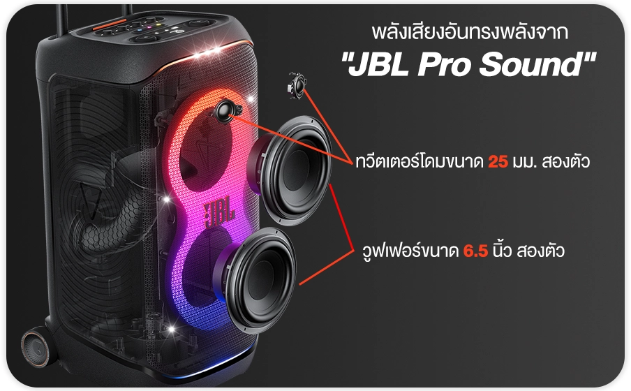 Powerful JBL Pro Sound