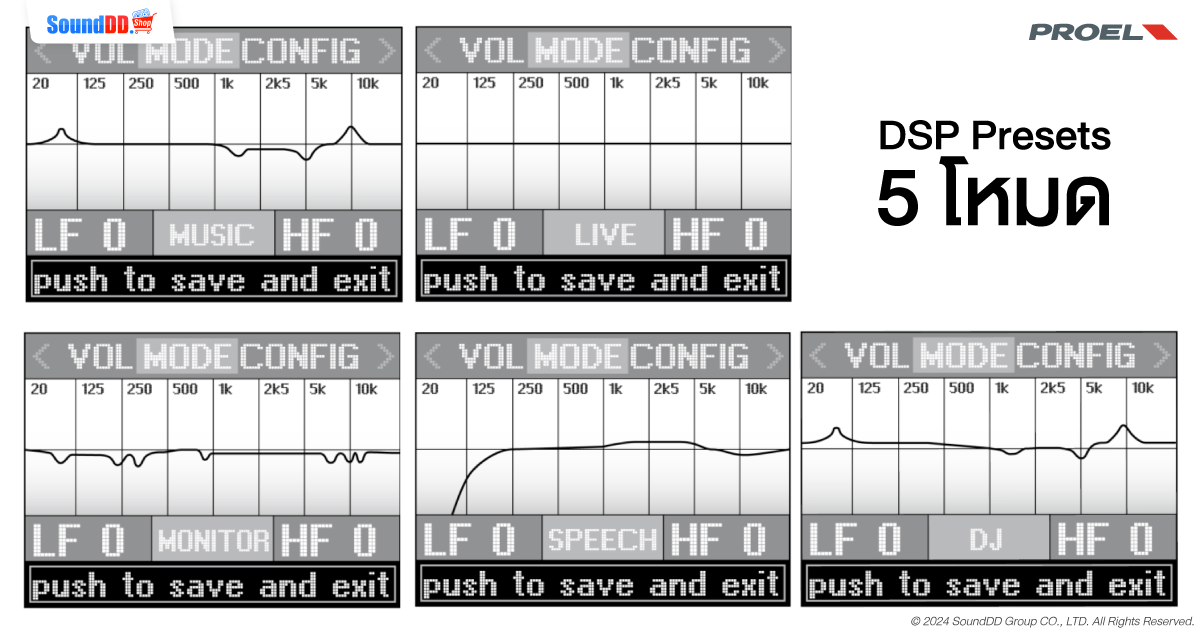 DSP Presets 5 โหมด