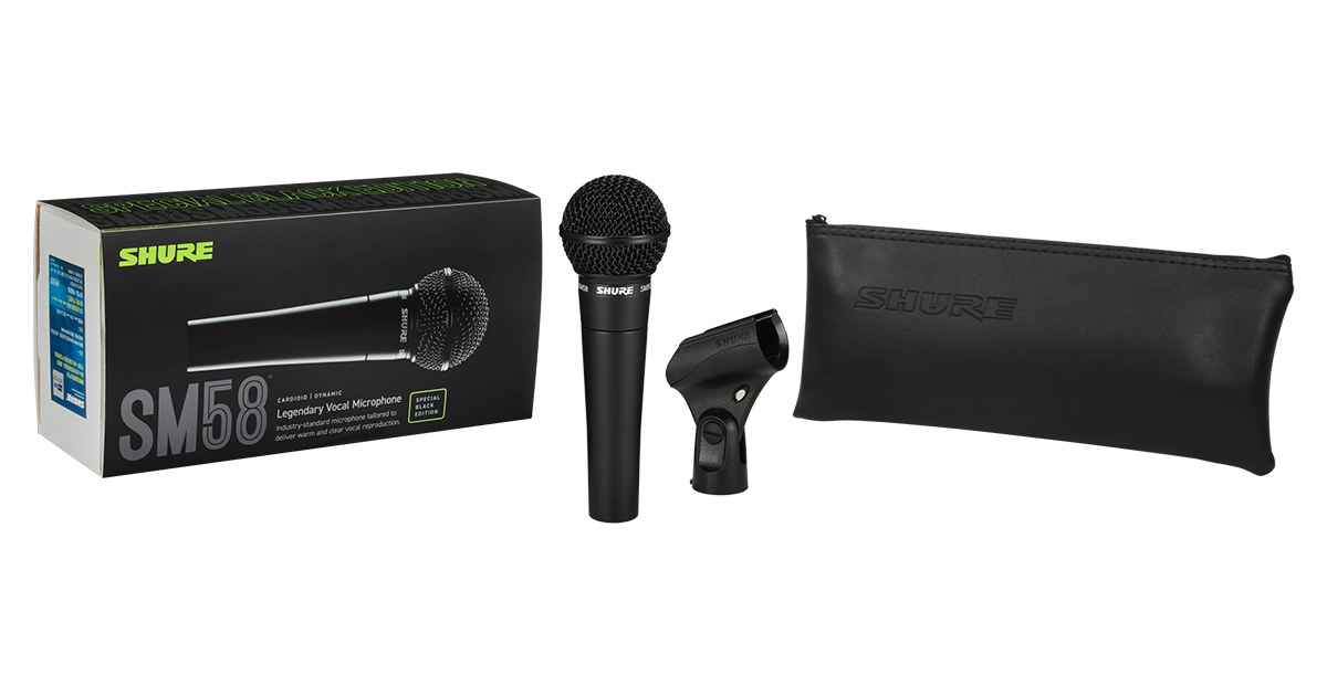 อุปกรณ์ในกล่อง SM58 Special Black Edition