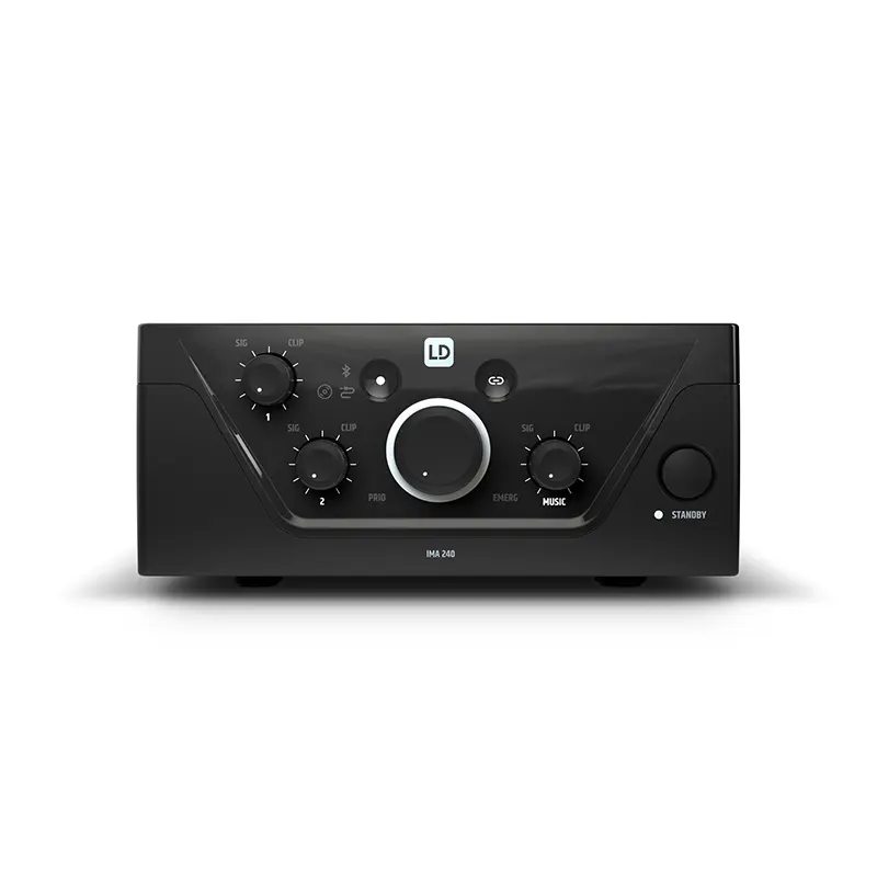 LD SYSTEMS IMA 240 มิกเซอร์แอมป์ 240 วัตต์ที่ 4 โอห์ม และ 100 V / 70 V, 2 Mic/line