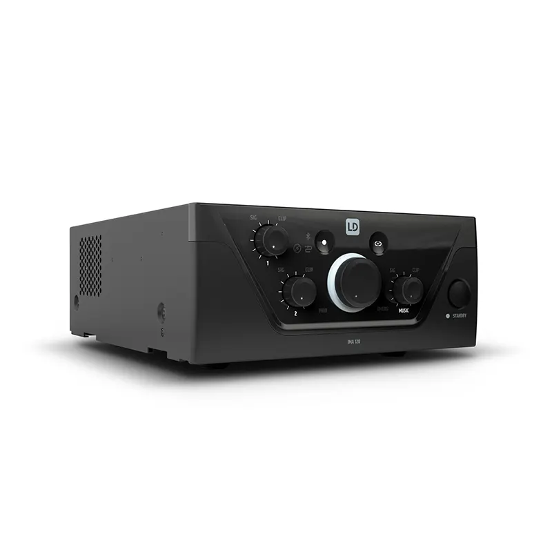 LD SYSTEMS IMA 120 มิกเซอร์แอมป์ 120 วัตต์ที่ 4 โอห์ม และ 100 V / 70 V, 2 Mic/line