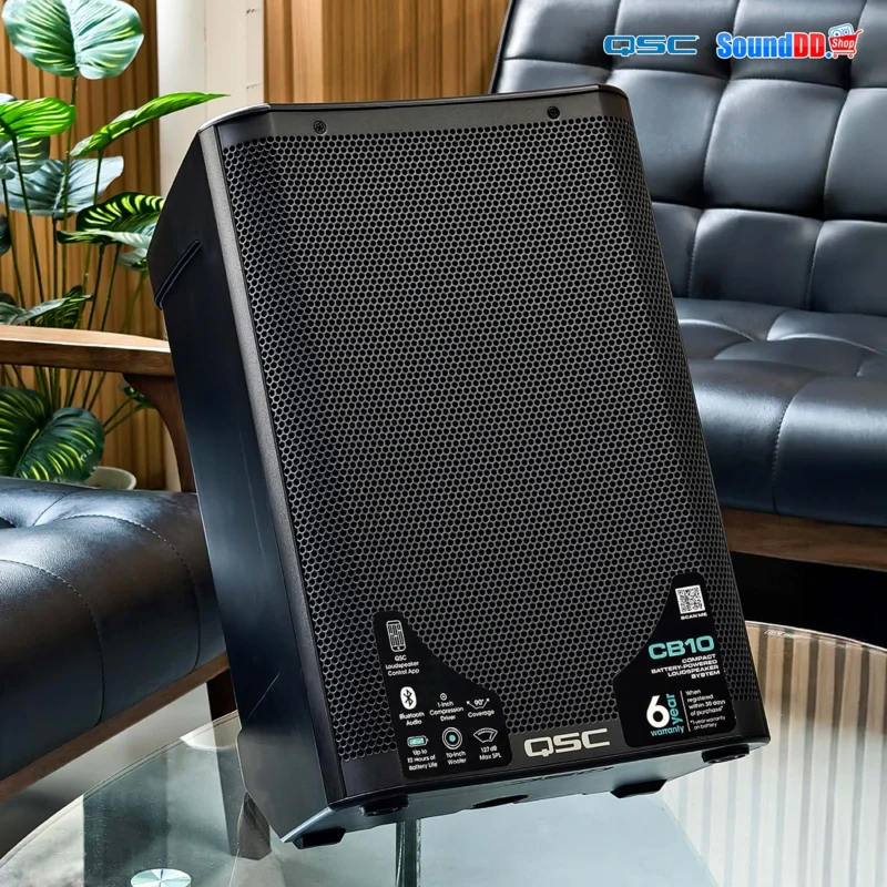 QSC CB10 ลำโพงพกพา 10 นิ้ว 2 ทาง 440 วัตต์ มีแบตเตอรี่ในตัว 12 ชั่วโมง - Image 3