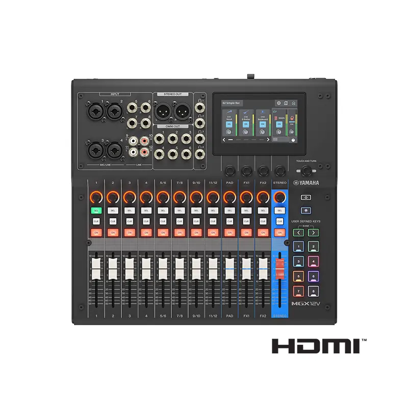 YAMAHA MGX12V Digital Mixer 18 Input เครื่องผสมสัญญาณเสียง มิกเซอร์ดิจิตอล 18 ชาแนล HDMI-USB ในตัว