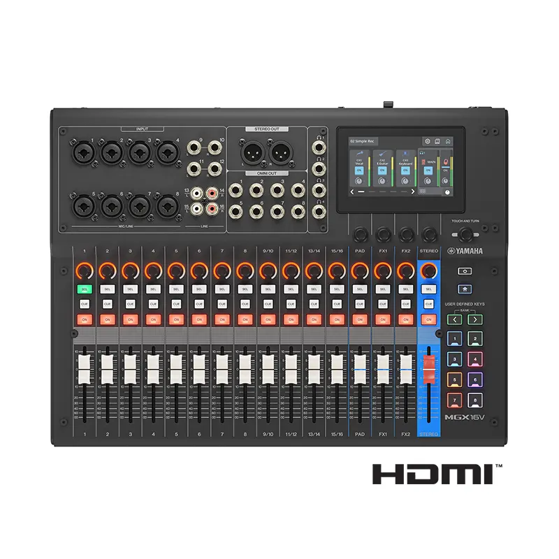 YAMAHA MGX16V Digital Mixer 22 Input เครื่องผสมสัญญาณเสียง มิกเซอร์ดิจิตอล 22 ชาแนล HDMI-USB ในตัว