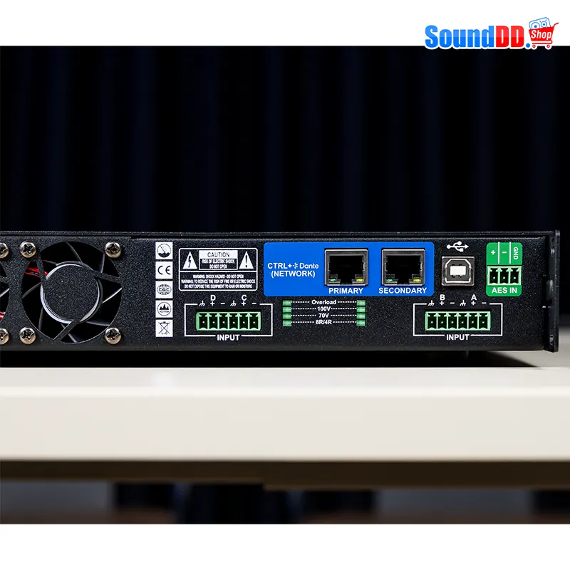 FEDYCO QMX4.6D เพาเวอร์แอมป์ 4 ชาแนล 4 x 600 วัตต์ ที่ 8 โอห์ม รองรับ Dante - Image 11