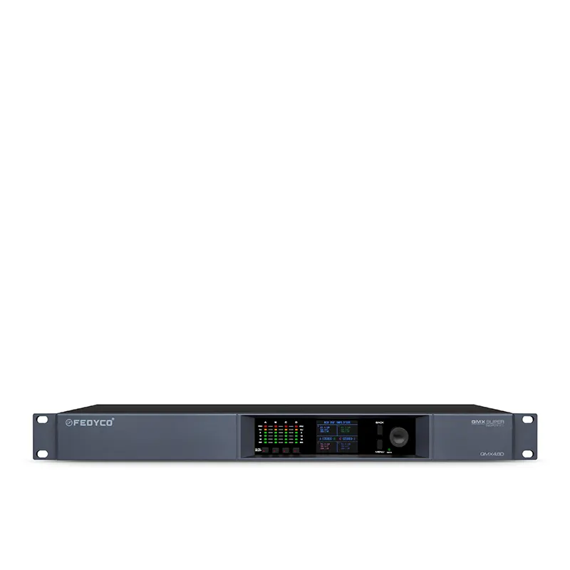 FEDYCO QMX4.6D เพาเวอร์แอมป์ 4 ชาแนล 4 x 600 วัตต์ ที่ 8 โอห์ม รองรับ Dante