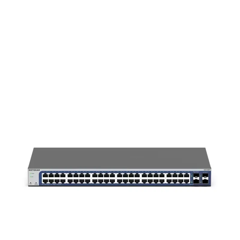 NETGEAR GS748T 48-Port Gigabit Ethernet Smart Switch With 2 Copper/SFP Combo Ports and 2 Dedicated SFP Ports