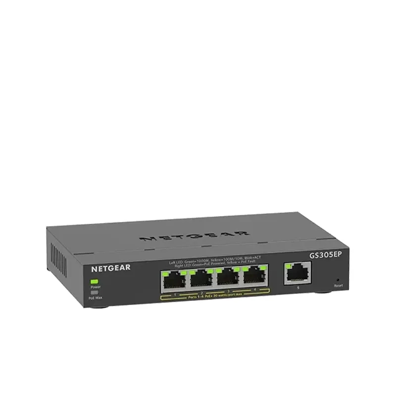 NETGEAR GS305EP 5-Port Gigabit Ethernet PoE+ Easy Smart Essentials Switch (63W)