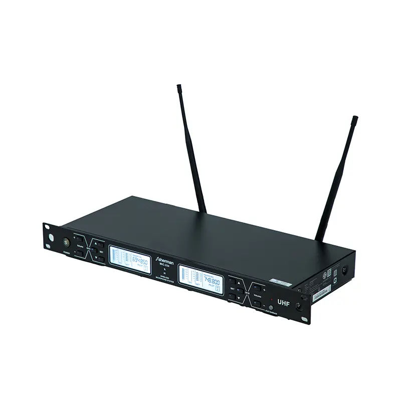 SHERMAN MIC-334 ชุดไมค์ลอยมือถือคู่ แบบ UHF
