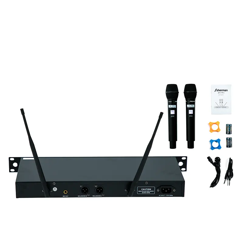 SHERMAN MIC-334 ชุดไมค์ลอยมือถือคู่ แบบ UHF