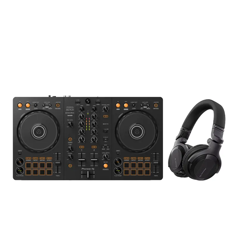 PIONEER DJ DDJ-FLX4 + HDJ-CUE1 ชุดเครื่องเล่นดีเจ DJ controller และหูฟังดีเจ