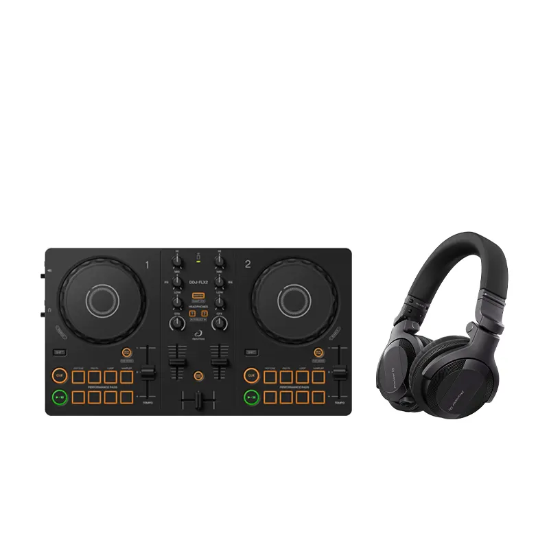 PIONEER DJ DDJ-FLX2 + HDJ-CUE1 ชุดเครื่องเล่น DJ controller และหูฟังดีเจ