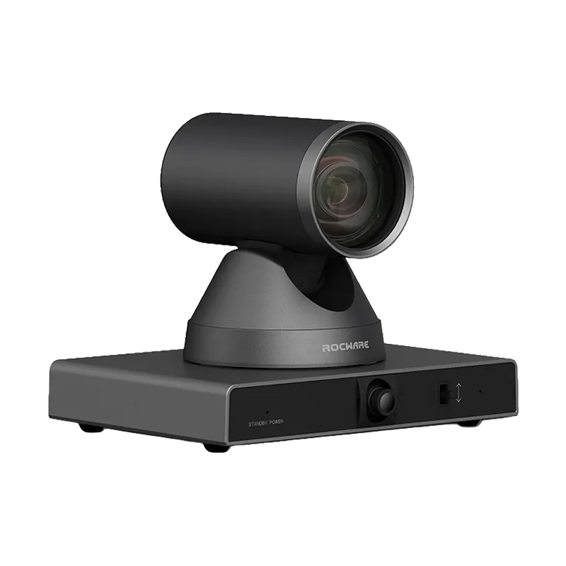 ROCWARE RC800 กล้อง PTZ Dual-Lens สำหรับห้องประชุมออนไลน์ 4K, Optical Zoom 12x